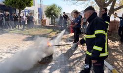 İl Emniyet Müdürlüğü personeline yangın söndürme tatbikatı
