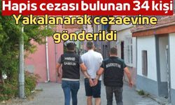 Samsun'da hapis cezası bulunan 34 kişi yakalanarak cezaevine gönderildi