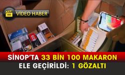 Sinop’ta kaçak sigara operasyonu: 33 bin 100 makaron ele geçirildi