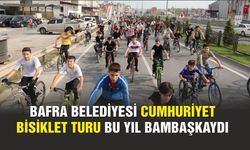 Bafra'da ''Cumhuriyet Bayramı Bisiklet Turuna" yoğun katılım