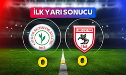 Çaykur Rizespor - Samsunspor maçında ilk yarı 0-0 sona erdi