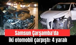 Samsun Çarşamba'da  iki otomobil çarpıştı: 4 yaralı