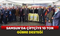 Samsun Canik Belediyesi'nden çiftçiye 10 ton gübre desteği