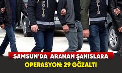Samsun'da il genelinde aranan şahıslara operasyon: 29 gözaltı