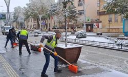 Bayburt Belediyesi karla mücadelede sahada