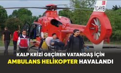Samsun'da kalp krizi geçiren vatandaşın yardımına  ambulans helikopter yetişti