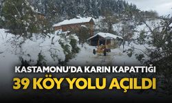 Kastamonu’da karın kapattığı 39 köy yolu açıldı