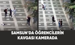 Samsun'da öğrencilerin kavgası kamerada
