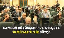 Samsun Büyükşehir ve 17 ilçeye  18 milyar TL'lik bütçe