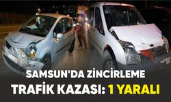 Samsun’da 3 araçlı zincirleme trafik kazası: 1 yaralı