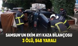 Samsun’un ekim ayı kaza bilançosu: 3 ölü, 548 yaralı