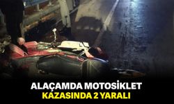 Alaçam'da motosiklet kazasında 2 yaralı