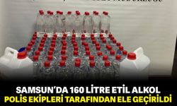 Samsun’da 160 litre etil alkol polis ekipleri tarafından ele geçirildi