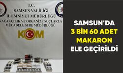 Samsun’da KOM polisi 3 bin 60 adet makaron ele geçirildi