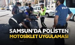 Samsun’da polisten motosiklet uygulaması
