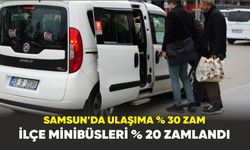 Samsun’da ulaşıma % 30, İlçe Minibüslerine %20  zam