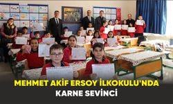 Mehmet Akif Ersoy İlkokulu'nda karne sevinci