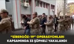 “SİBERGÖZ-19” Operasyonları kapsamında 33 şüpheli yakalandı
