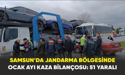 Samsun’da jandarma bölgesinde ocak ayı kaza bilançosu: 51 yaralı