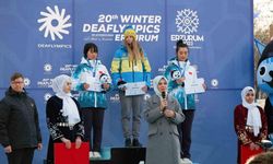 Erzurum 20. İşitme Engelliler Kış Olimpiyat Oyunları’nda ilk madalyalar verildi
