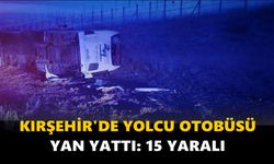 Kırşehir’de yolcu otobüsü yan yattı