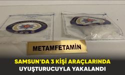 Samsun’da 3 kişi araçlarında uyuşturucuyla yakalandı