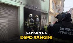 Samsun’da depo yangını