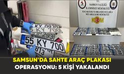 Samsun’da sahte araç plakası operasyonu: 5 kişi yakalandı