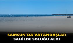 Samsun'da vatandaşlar sahilde soluğu aldı