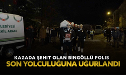 Kazada şehit olan Bingöllü polis son yolculuğuna uğurlandı