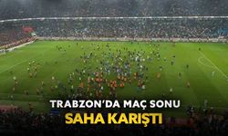 Trabzon’da maç sonu saha karıştı