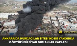 Ankara’da Hurdacılar Sitesi’ndeki yangında gökyüzünü siyah dumanlar kapladı