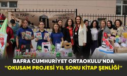 Bafra Cumhuriyet Ortaokulu'nda ''Okusam Projesi Yıl Sonu Kitap Şenliği''