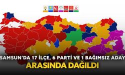 Samsun’da 17 ilçe, 6 parti ve 1 bağımsız aday arasında dağıldı