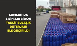 Samsun’da 3 bin 628 bidon taklit bulaşık deterjanı ele geçirildi