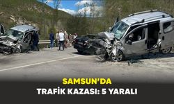 Samsun’da feci trafik kazası: 5 yaralı