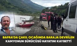 Çakıl ocağında baraja devrilen kamyonun sürücüsü hayatını kaybetti