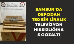 Samsun’da depodan 750 bin liralık televizyon hırsızlığına 5 gözaltı