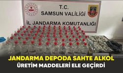 Samsun'da Jandarma depoda sahte alkol üretim maddeleri ele geçirdi