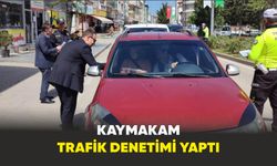 Kavak Kaymakamı Erdem Karanfil,  trafik denetimi yaptı
