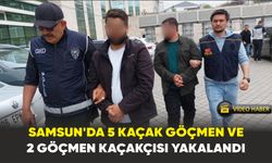 Samsun’da 5 kaçak göçmen ele geçirildi: 2 göçmen kaçakçısı yakalandı