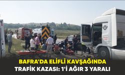 Bafra'da Elifli kavşağında trafik kazası: 1'i ağır 3 Yaralı