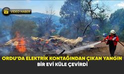 Ordu’da elektrik kontağından çıkan yangın bir evi küle çevirdi