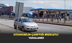 Bafra'da otomobilin çarptığı bisikletli yaralandı