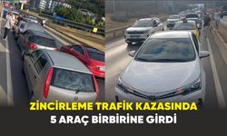 Samsun'da zincirleme trafik kazasında 5 araç birbirine girdi