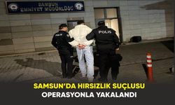 Samsun'da 8 yıl 4 ay hapis cezası bulunan hırsız yakalandı