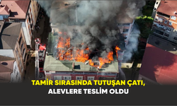 Tamir Edilen Çatı Alevlere Teslim: Yangın Kısa Sürede Tüm Binayı Sardı!