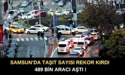 Samsun’daki Taşıt Sayısı 489 Bini Aştı