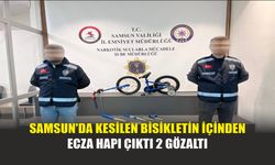 Samsun'da kesilen bisikletin içinden ecza hapı çıktı 2 gözaltı