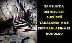 Samsun'da Defineciler Suçüstü Yakalandı, Kazı Ekipmanlarına El Konuldu